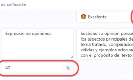 Rúbricas en Microsoft Teams