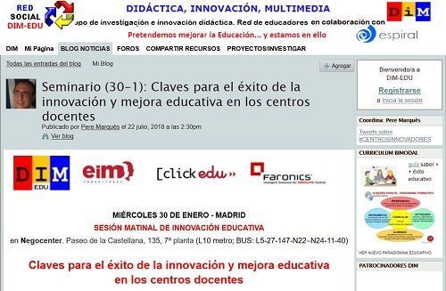 Seminario (30-1): eventos educativos de enero