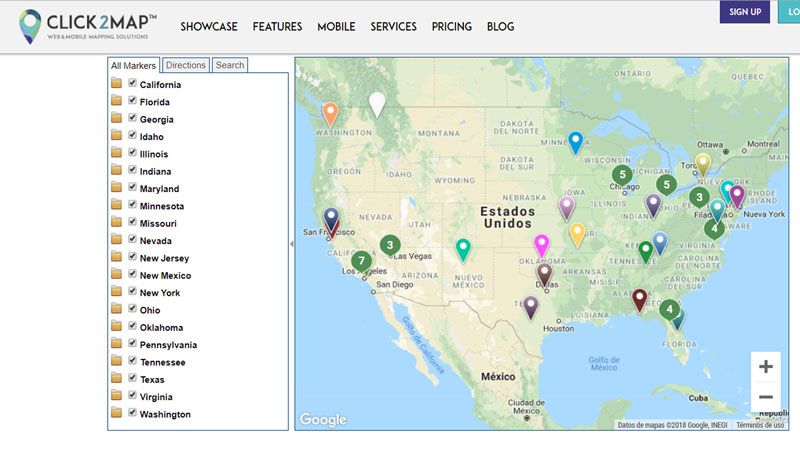 Click2Map mapas geográficos interactivos