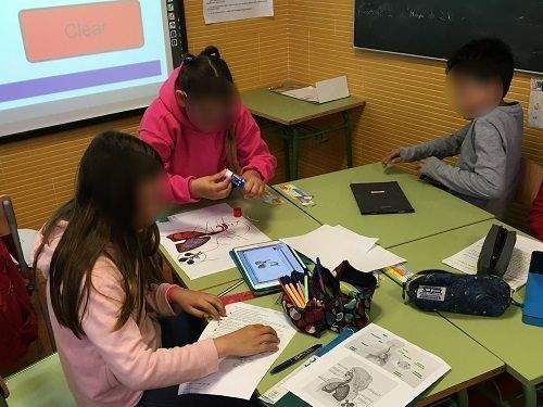 estudiantes de Primaria delCEIP Gil Tarín de La Muela (Zaragoza)