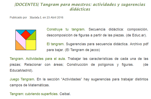 Tangram Para Maestros: Actividades Y Sugerencias Didácticas