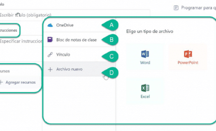 tareas y rúbricas en Microsoft Teams