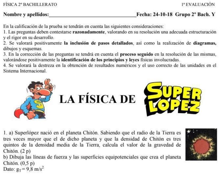 Frikiexámenes super lopez