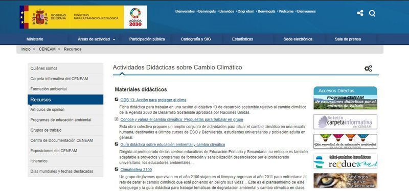 actividades cambio climático