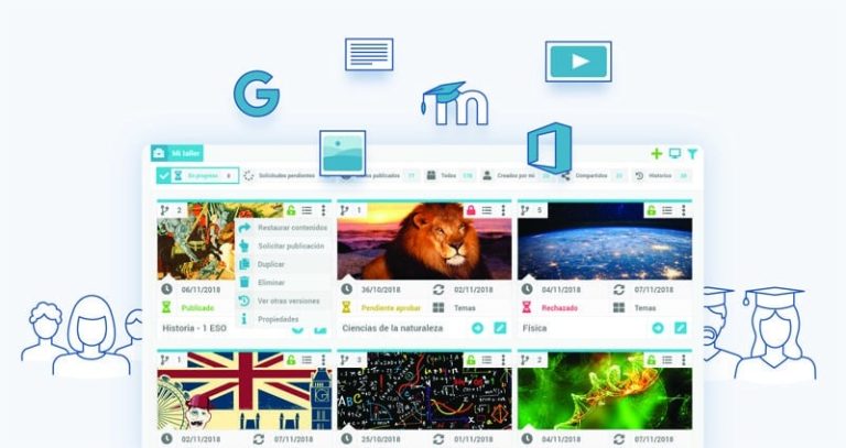 gestionar centros y grupos educativos