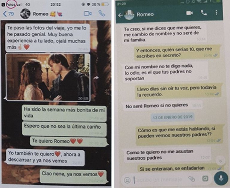 WhatsApp Romeo y Julieta