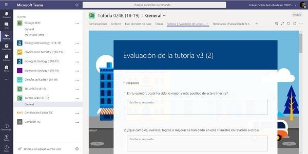 Microsoft Teams y Forms para mejorar las tareas docentes y la evaluación