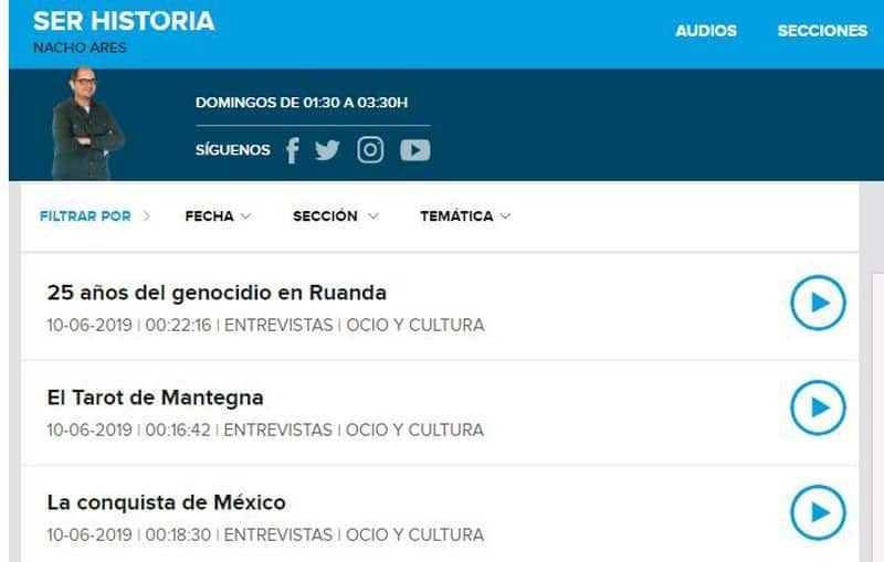 SER Historia podcasts educativos