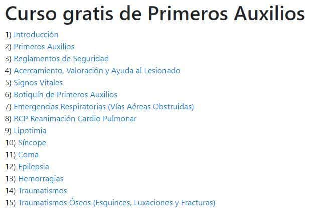 Curso Gratuito De Primeros Auxilios