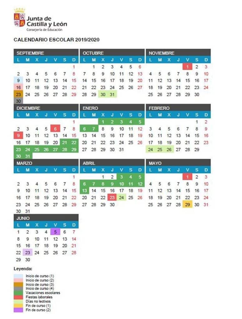 Calendario Castilla y León