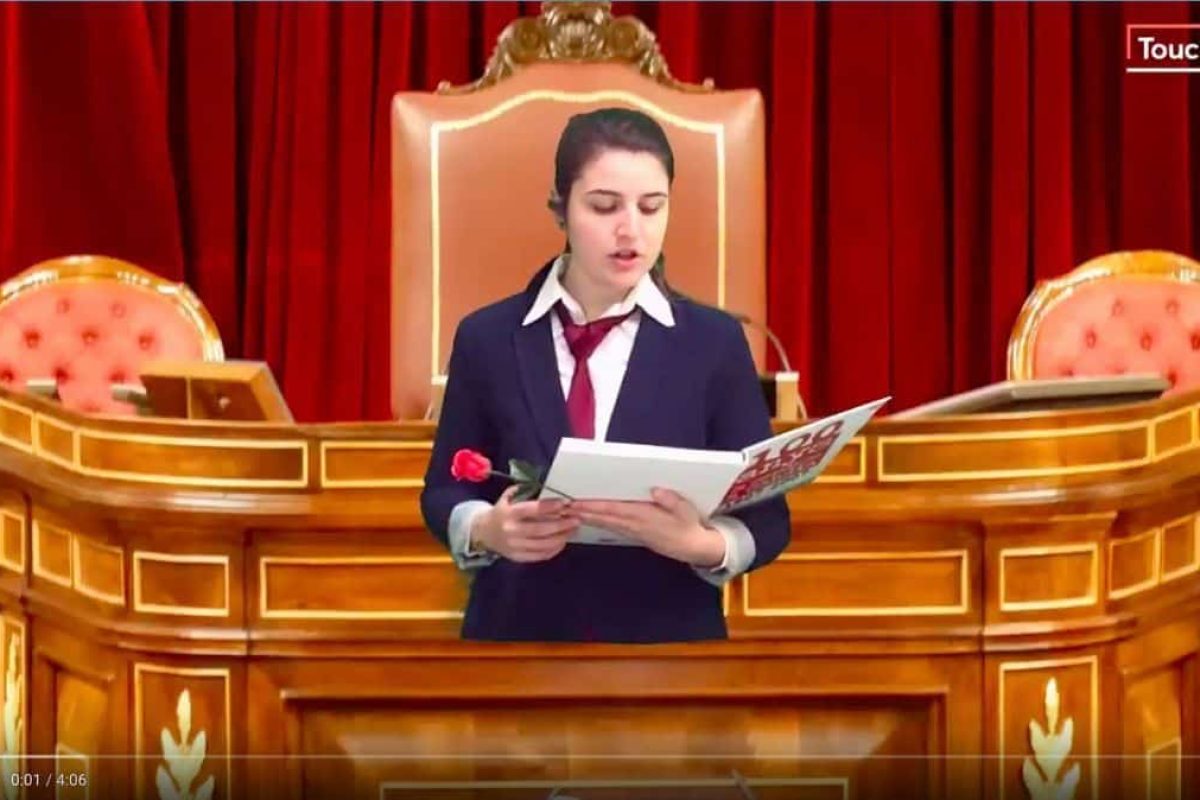 Estudiantes de Secundaria asumen el rol de los políticos cropped croma1jpg