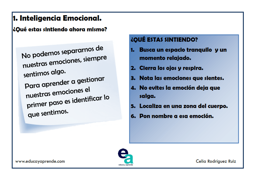 Fichas para la Inteligencia Emocional en la etapa de Secundaria