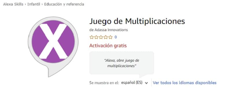 Juego de Multiplicaciones