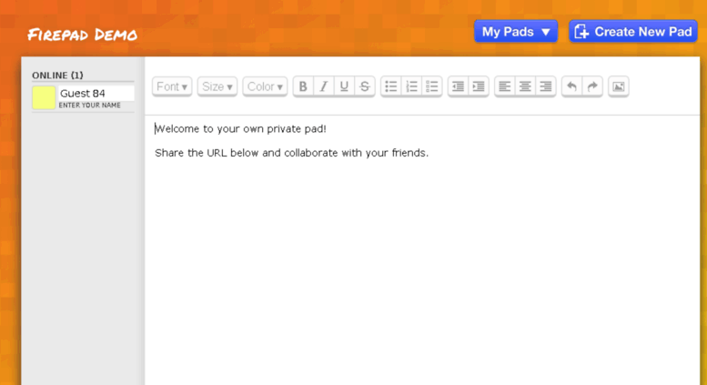 Firepad Procesadores De Texto Online Gratuitos