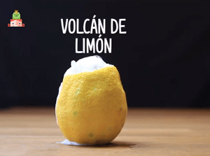 Volcán de limón experimentos para hacer en clase