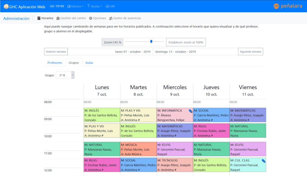 Peñalara Horarios Adaptados