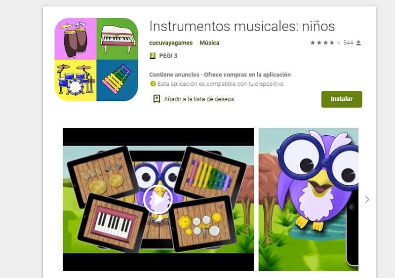 Instrumentos musicales para niños (recursos)