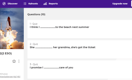 enseñar inglés con Kahoot