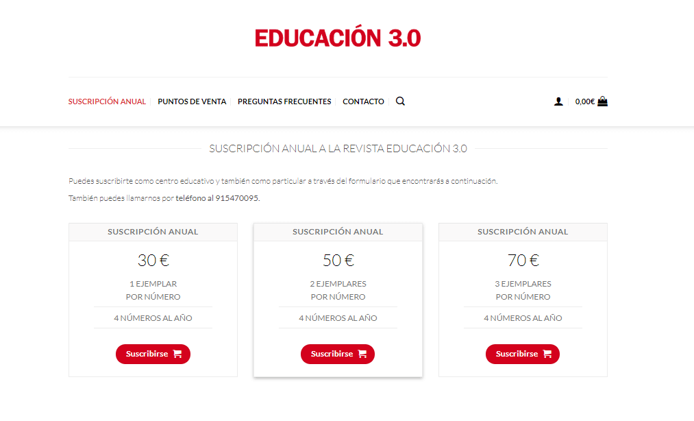 Suscripción Educación 3.0