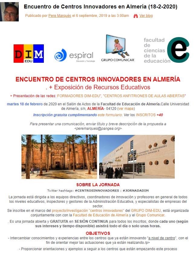 Encuentro De Centros Innovadores En Almería
