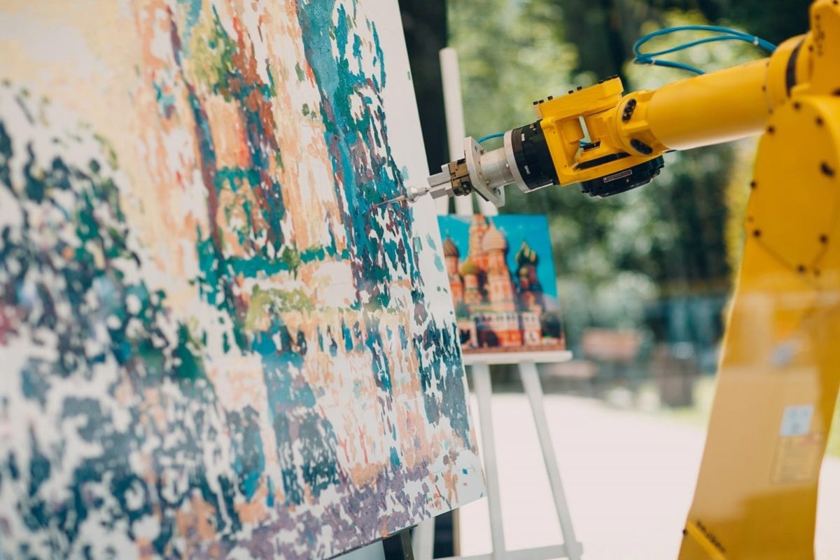Los jóvenes creen que las STEAM interesan por igual a chicos y chicas Cuadro pintado por un robot