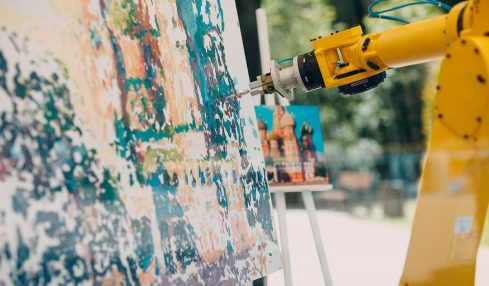 Cuadro pintado por un robot