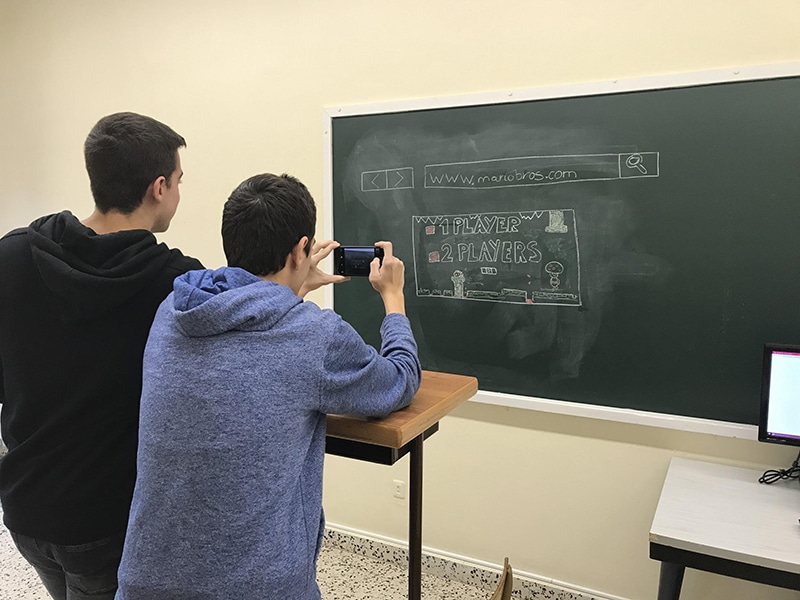 Stop Motion en Bachillerato pizarra