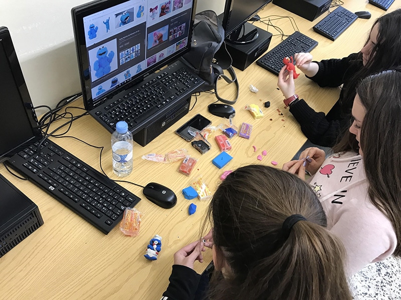 Stop motion en Bachillerato plastilina