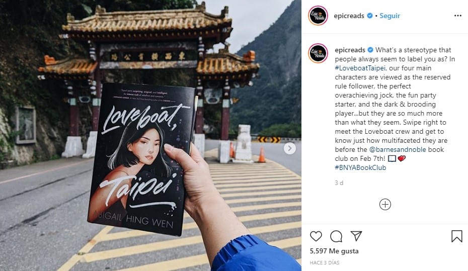 Epic Reads cuentas de Instagram educativas
