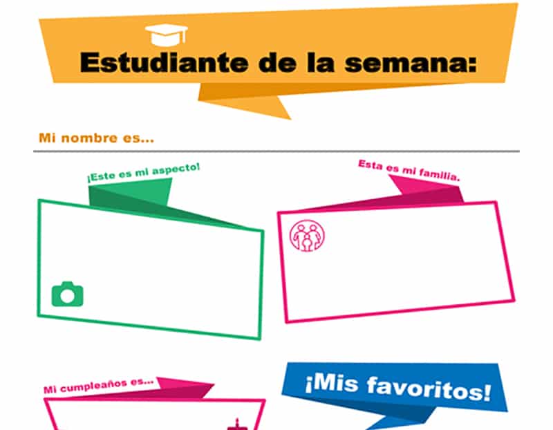 plantilla de word estudiante de la semana