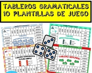10 juegos de mesa gramaticales: conjugación y tiempos verbales en español.
