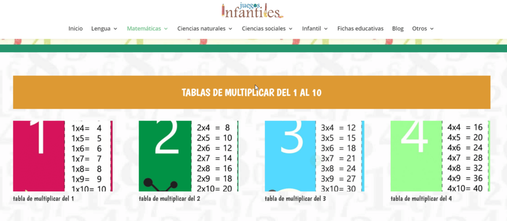 por ciento Negar tal vez Juegos de tablas de multiplicar | EDUCACIÓN 3.0