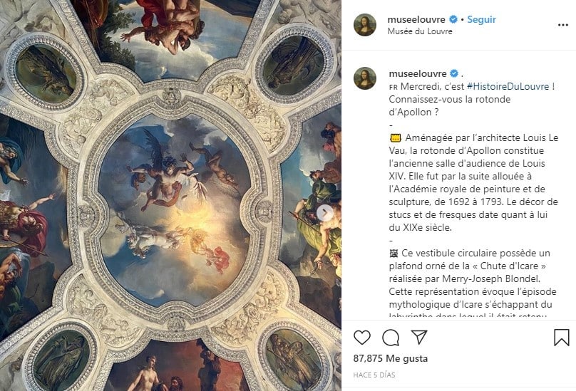 Musée du Louvre cuentas de Instagram educativas