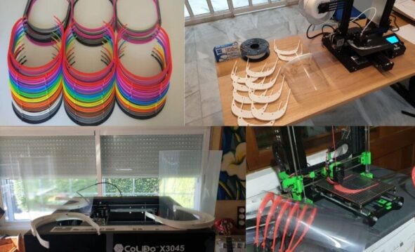 Viseras Fabricadas Con Impresoras 3D De Diferentes Centros