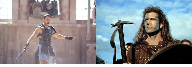 Gladiator Y Braveheart - Peliculas Históricas