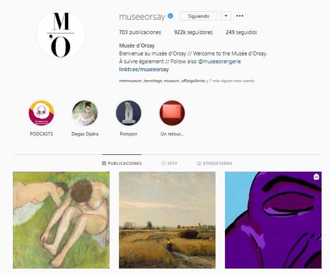 Perfil De Instagram Del Museo De Orsay