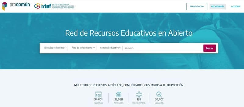 Procomún recursos para estudiar desde casa