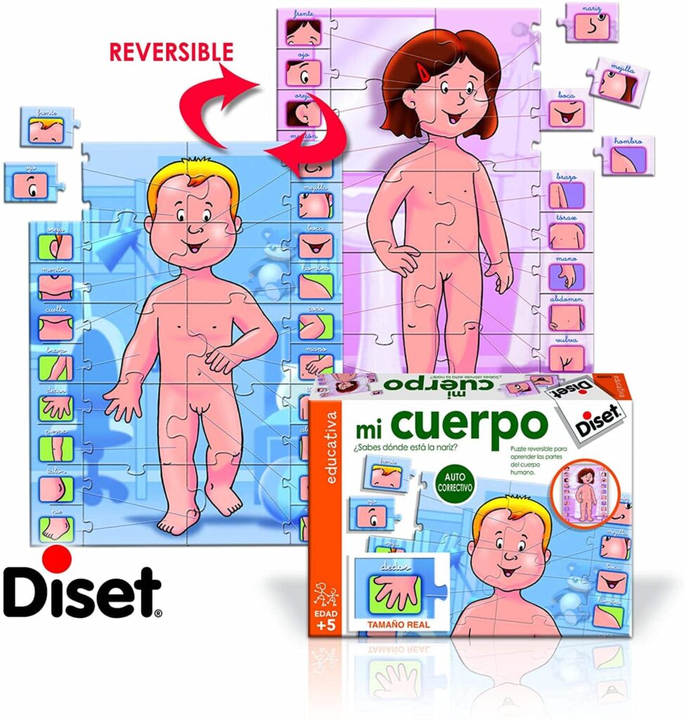 puzzle educativo diset mi cuerpo