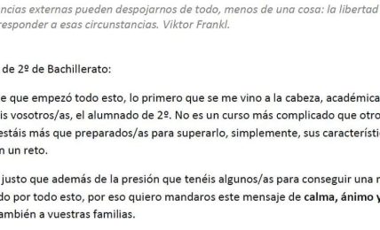 carta alumnado Bachillerato