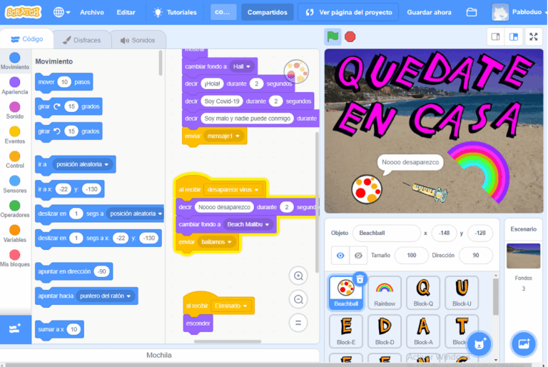 programación con scratch
