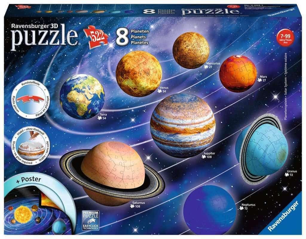 Puzzle 3D planetas 