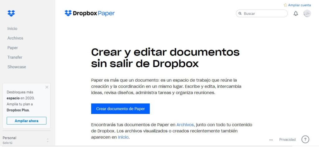 Dropbox Paper