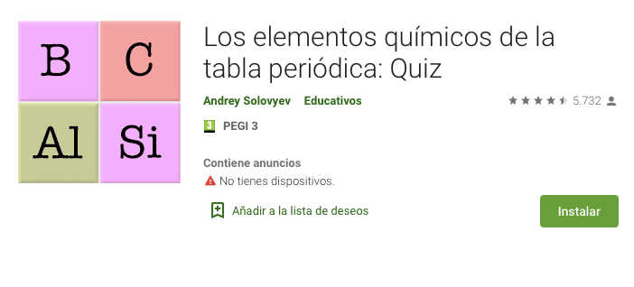 Apps Tabla Periódica