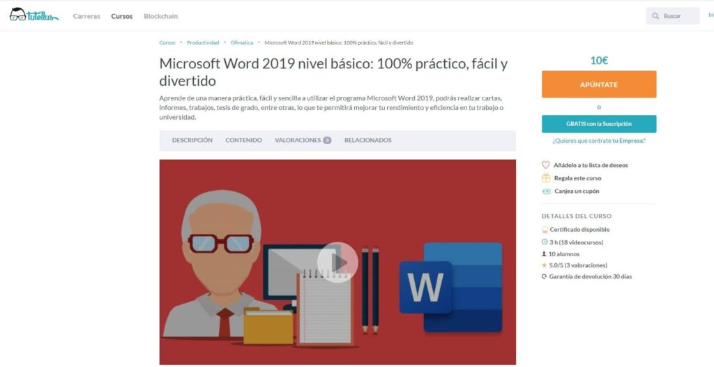 Microsoft Word 2019 nivel básico Tutellus