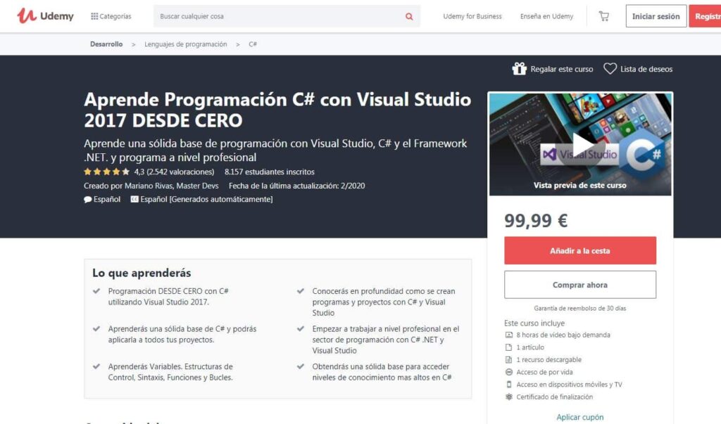 Aprende programación C#