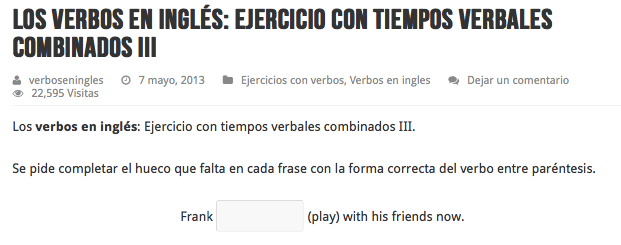 tiempos verbales en inglés 