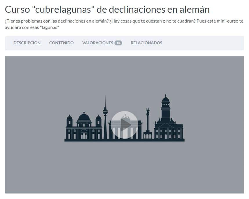 Curso cubrelagunas de declinaciones en alemán Tutellus