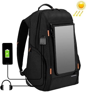 mochila con carga solar haweel