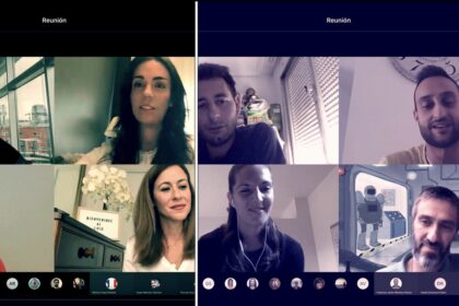 Docentes acompañando y ayudando a otros docentes