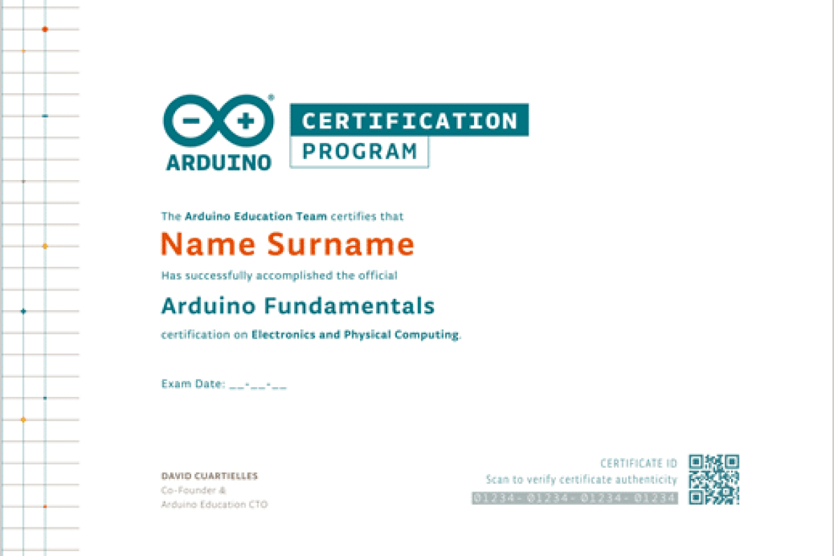 ¡Fórmate y consigue la certificación oficial de Arduino Education! Certificación Arduino Education